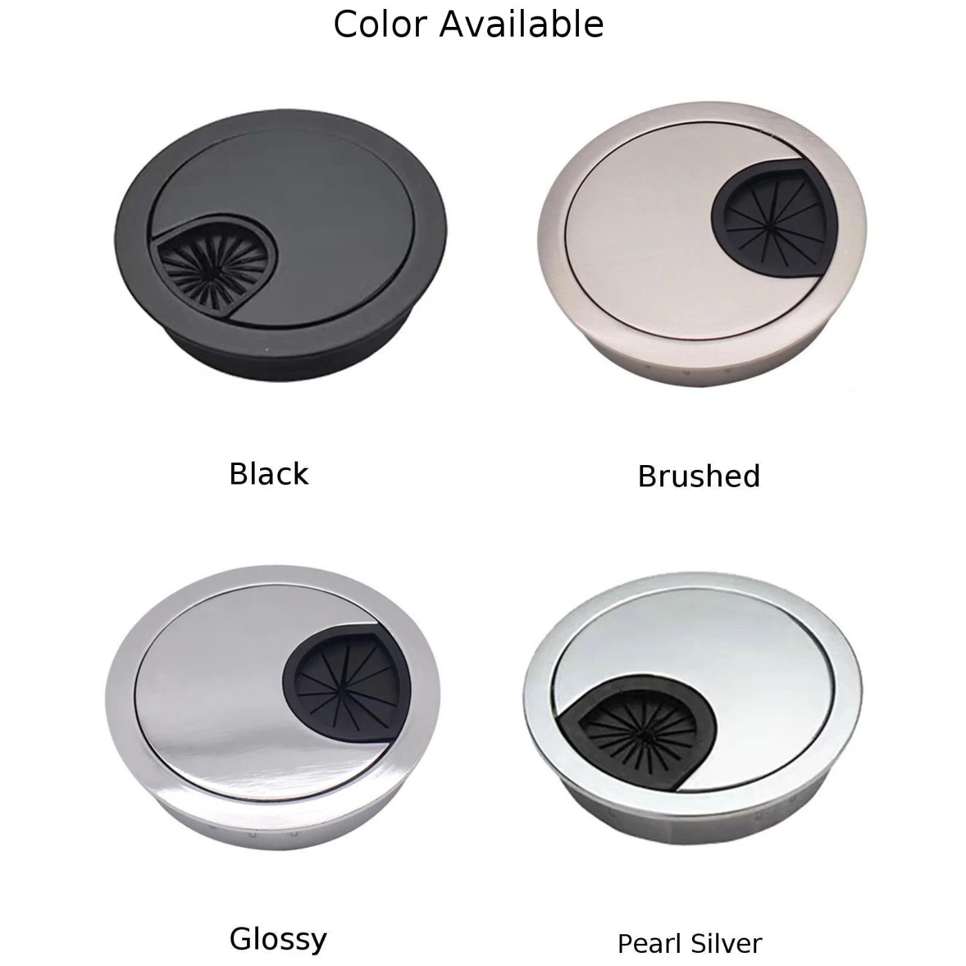 Optimize Your Desk Space with our Desk Metal Grommet Table Cable Tidy Wire Hole Cover, Silver Color, 60mm Size