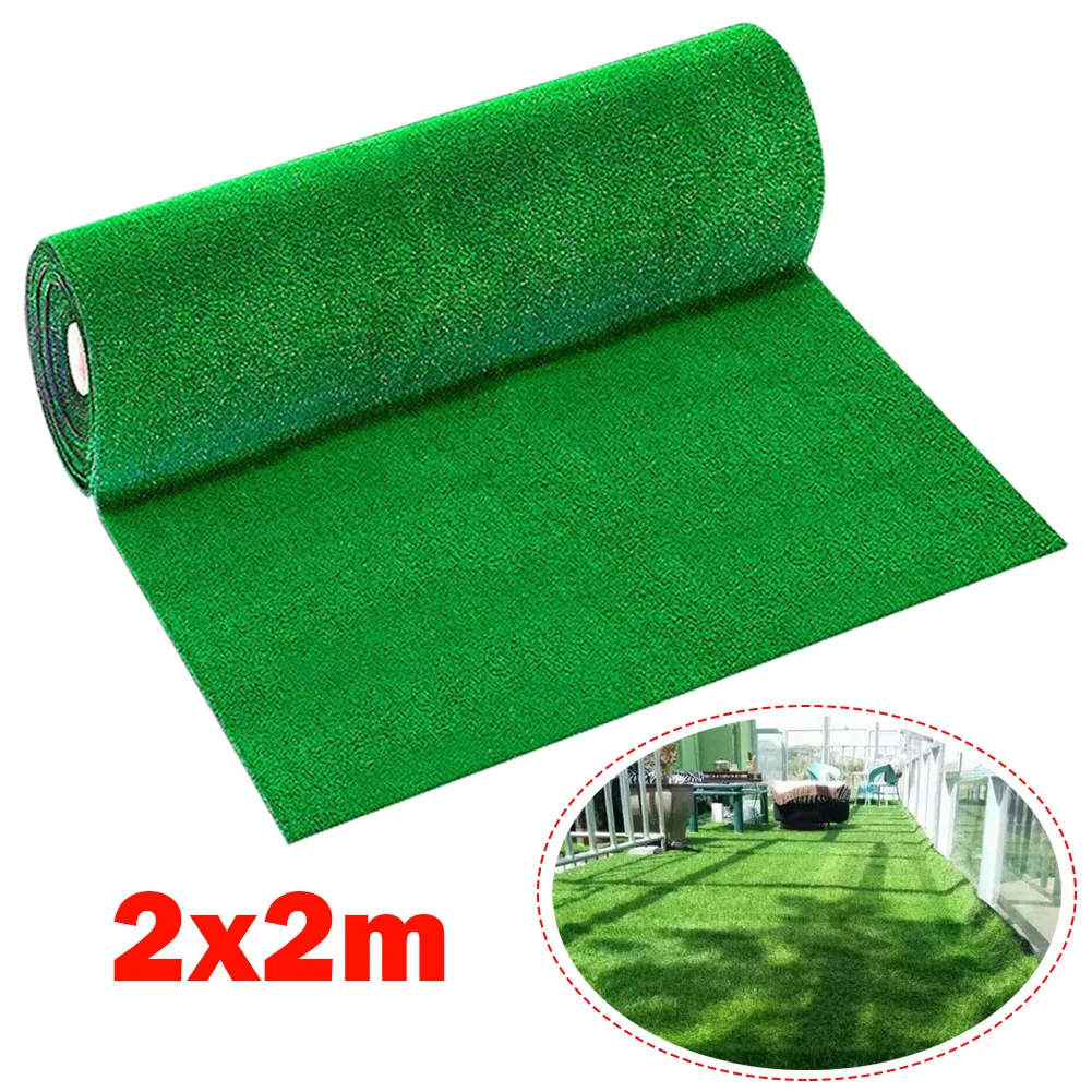 2M Artificial Grass Carpet Green Fake Synthetic Garden Landscape Lawn Mat Turf Artificial Lawns Children Playing Mat Decoration