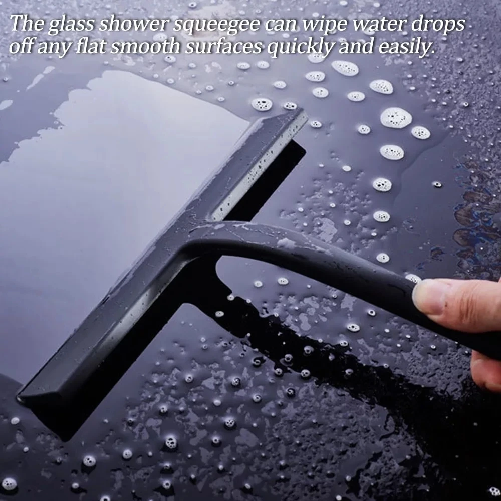 Shower Squeegee Window Glass Wiper Scraper Cleaner With Silicone Blade