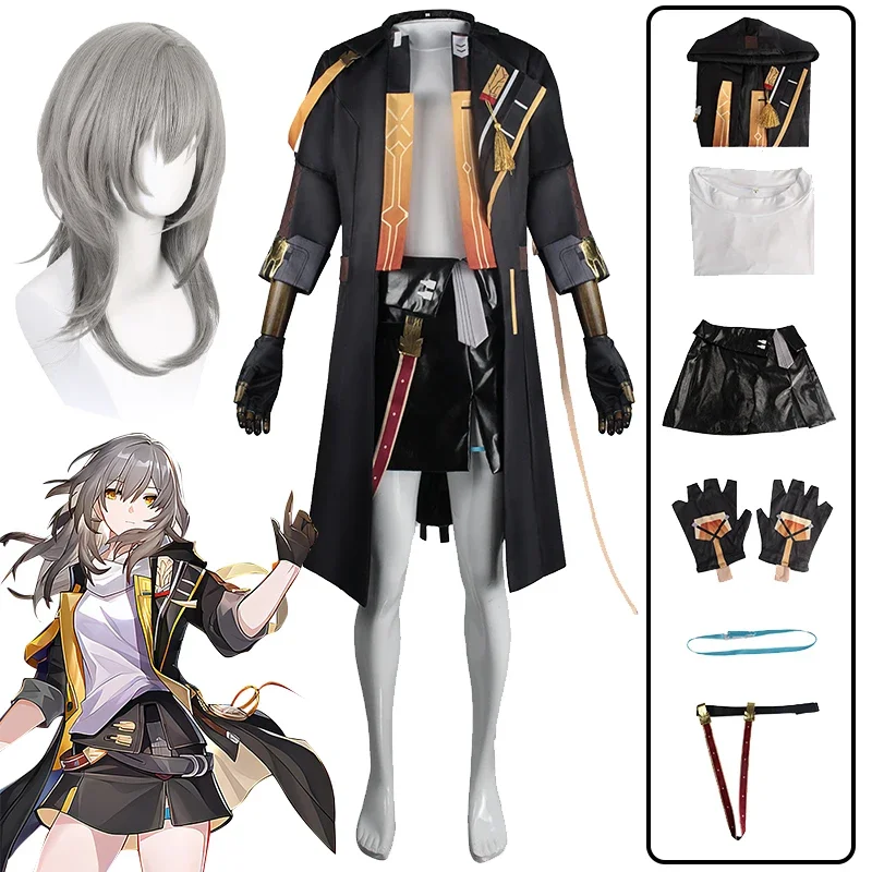 

The Trailblazer Caelus Game Anime Honkai Star Rail Women's Cosplay Costume Uniform Wig Game Outfits Role-playing