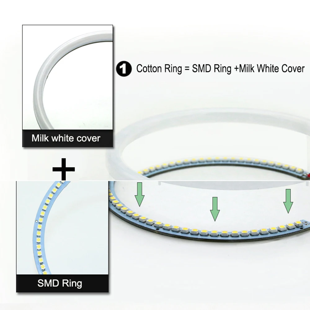 JDMTECH 6pcs Angel Eyes Halo Rings LED Light For 2005-11 Alfa Romeo 159 Headlight Retrofit : Buy Online At Best Price In KSA - Souq Is Now - Foto 8