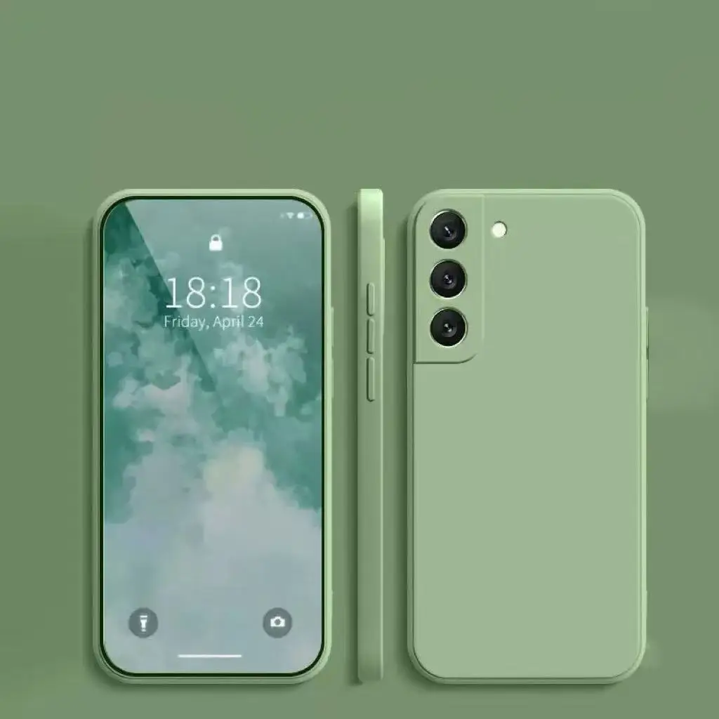 Velvet Silicone Shockproof Phone Case – Solid Color