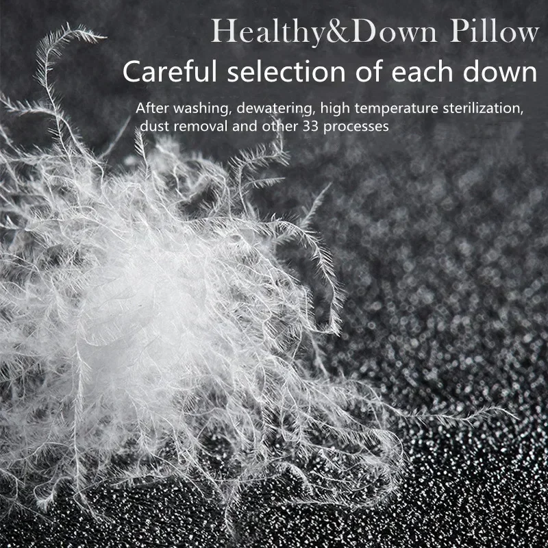 High-end down comfortable pillow5-star hotel pillow down pillow core cotton white goose down 3-dimensional cervical pillow core 4