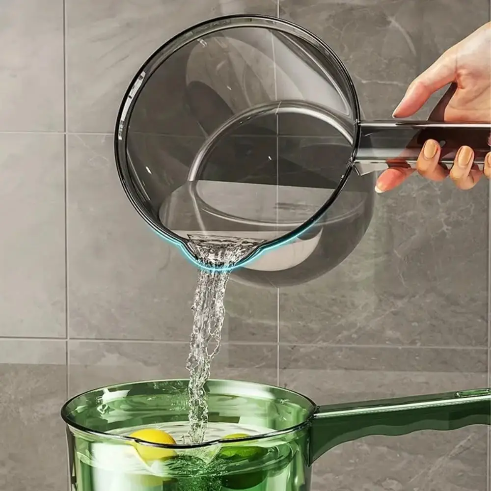 Water Ladle for Bath,Transparent Water Scoops with Spout,Clear Ladle,Long Handle Spoon,Hanging Ladle
