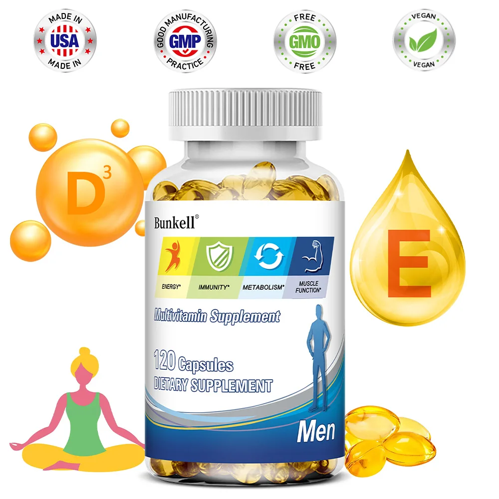 Men’s Multivitamin Supplement with Vitamins A, B12, C, D and E To Support Energy and Zinc To Support Immune Health