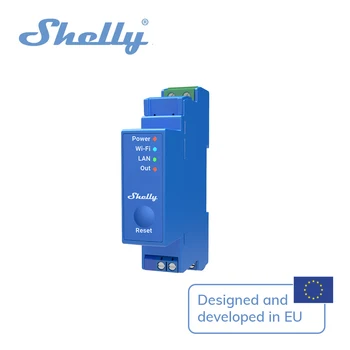 Shelly Pro 1 건식 접촉 채널 릴레이, 향상된 안전 기능, 건식 접촉 DIN 레일 장착 가능 내부 차단기 박스, 16A WiFi