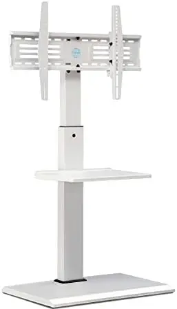 

TV Stands with Swivel Mount for 32-75 Inch LCD LED TVs with Adjustable Shelf, Television Stands for Bedroom and Corner (White)