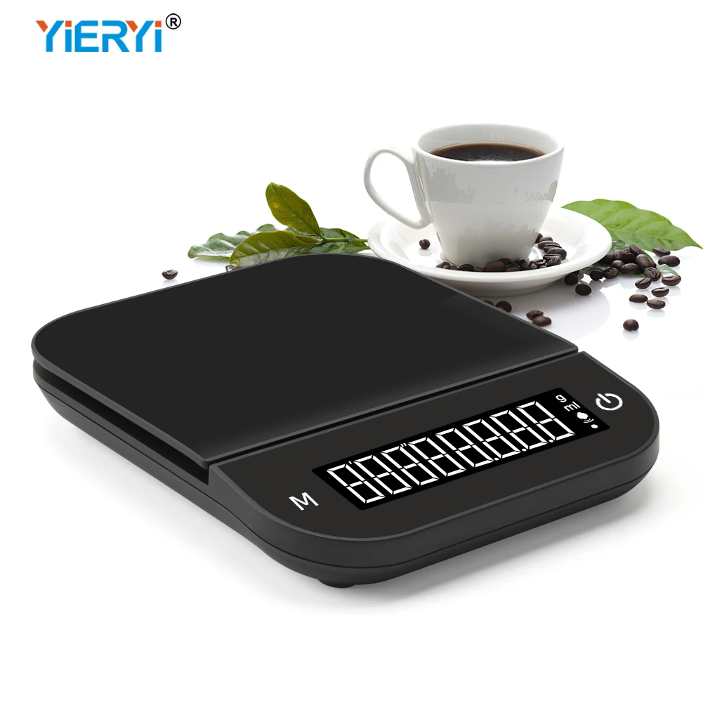 

Touch Screen Drip Coffee Scale With Timer 3kg 5kg/0.1g High Precision LCD Digital Electronic Kitchen Weighing Scales USB Charge
