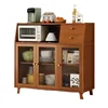 Wooden Buffet Cabinet Kitchen with 3 Storage Doors Wardrobe Chest Organizer Closet Sideboards Cabinet Furniture Living Room 5