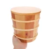 Wooden Rice Bucket Solid Wood Large Capacity Sealed Freshness Elegant Design Versatile Home Kitchen Storage Rice Flour 5