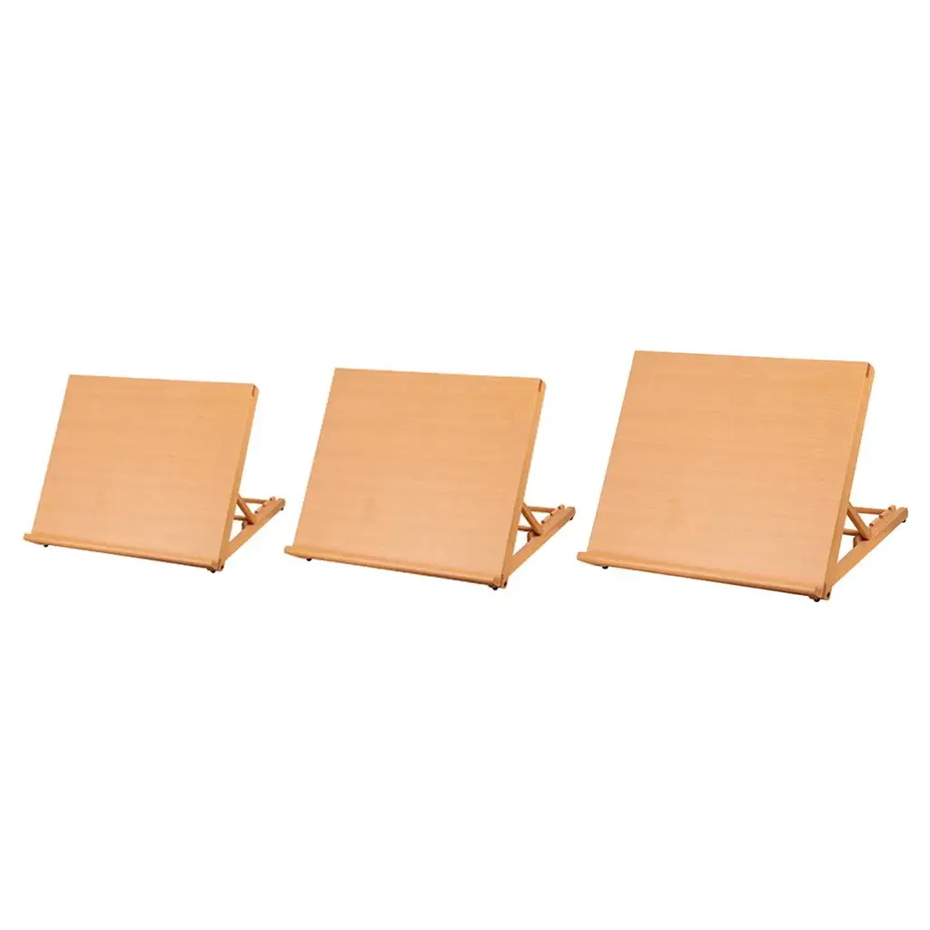 Art Drawing Board Portable Adjustable Beech Wood Sketching Wood Desktop Table Easel for Drawing , , or , Large