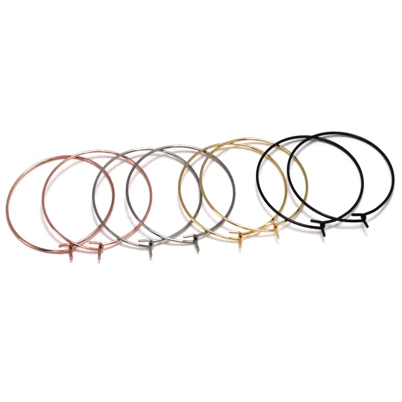 

20pcs 20 25 30 mm Stainless Steel Gold Plated Big Circle Wire Hoop Earring DIY Dangle Earring Hoops Jewelry Making Accessories