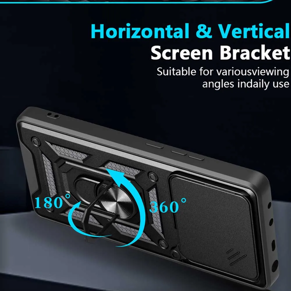 Shockproof Armor Case with Car Holder and Camera Lens Protection