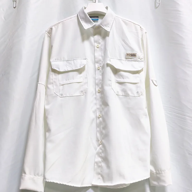Camisa para hombres Spring/Summer New Long sleeved Short sleeved Classic Polo Collar Shirt Top Pocket Men's Casual Shirt 2025 4