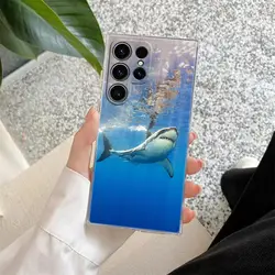 Custodia per telefono trasparente Whale Shark Ocean