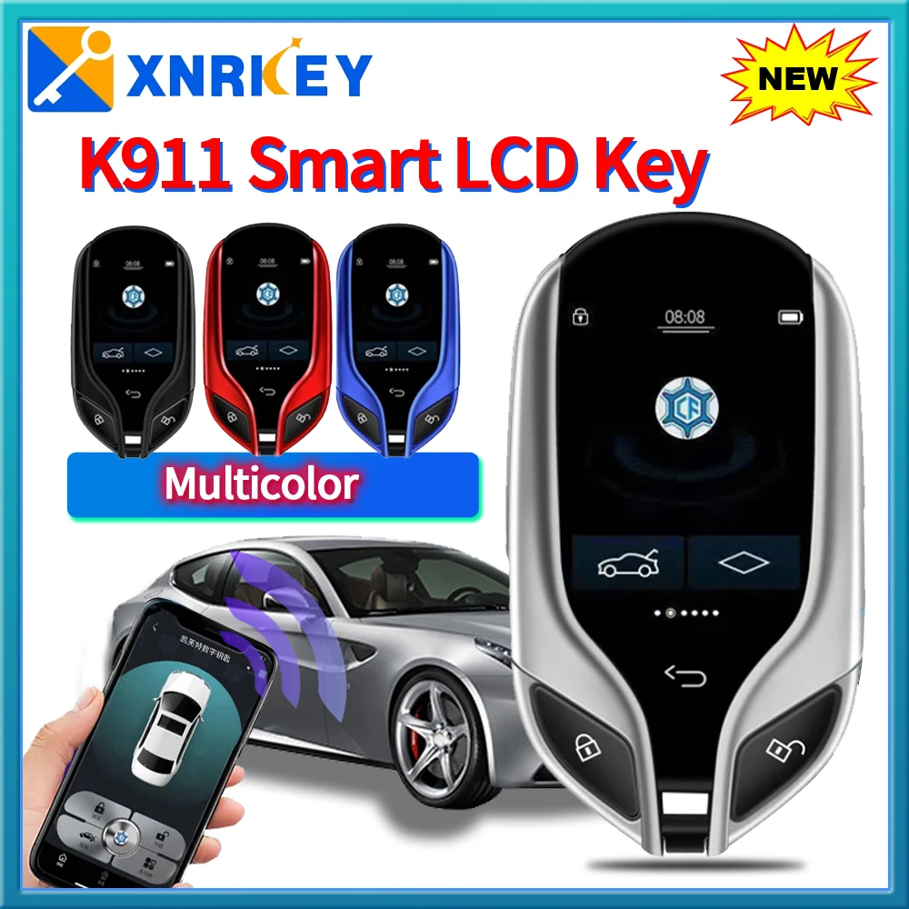 XNRKEY New for Maserati K911 LCD Car Remote Smart Key Work with Mobile Phone PKE Keyless Entry System for All Keyless Entry Cars