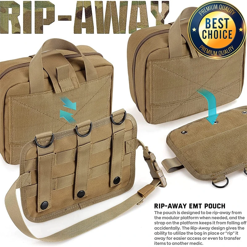 Tactical Medical Bag Outdoor Emergency Kit Molle Hunting Survival
