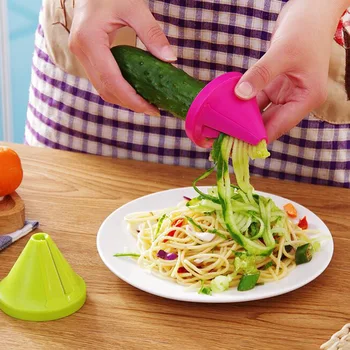 2pcs/set Multifunctional Plastic Kitchen Grater Rotary Vegetable Cutter Manual Handheld Home Kitchen Gadgets