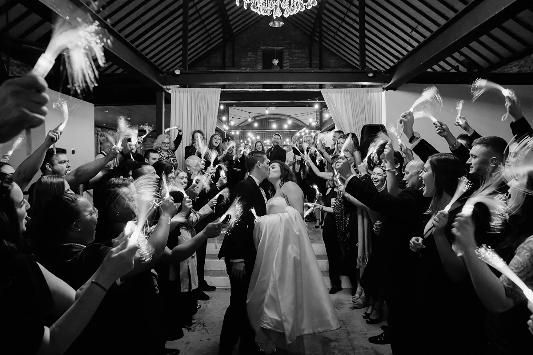 Description Picture 2 of itemLong White Fiber Optic Stick 3 Mode Wedding Sparkler LED Light Up Wand Glow Party Supply Wedding Favor Bridal Shower 24/48/72Pcs