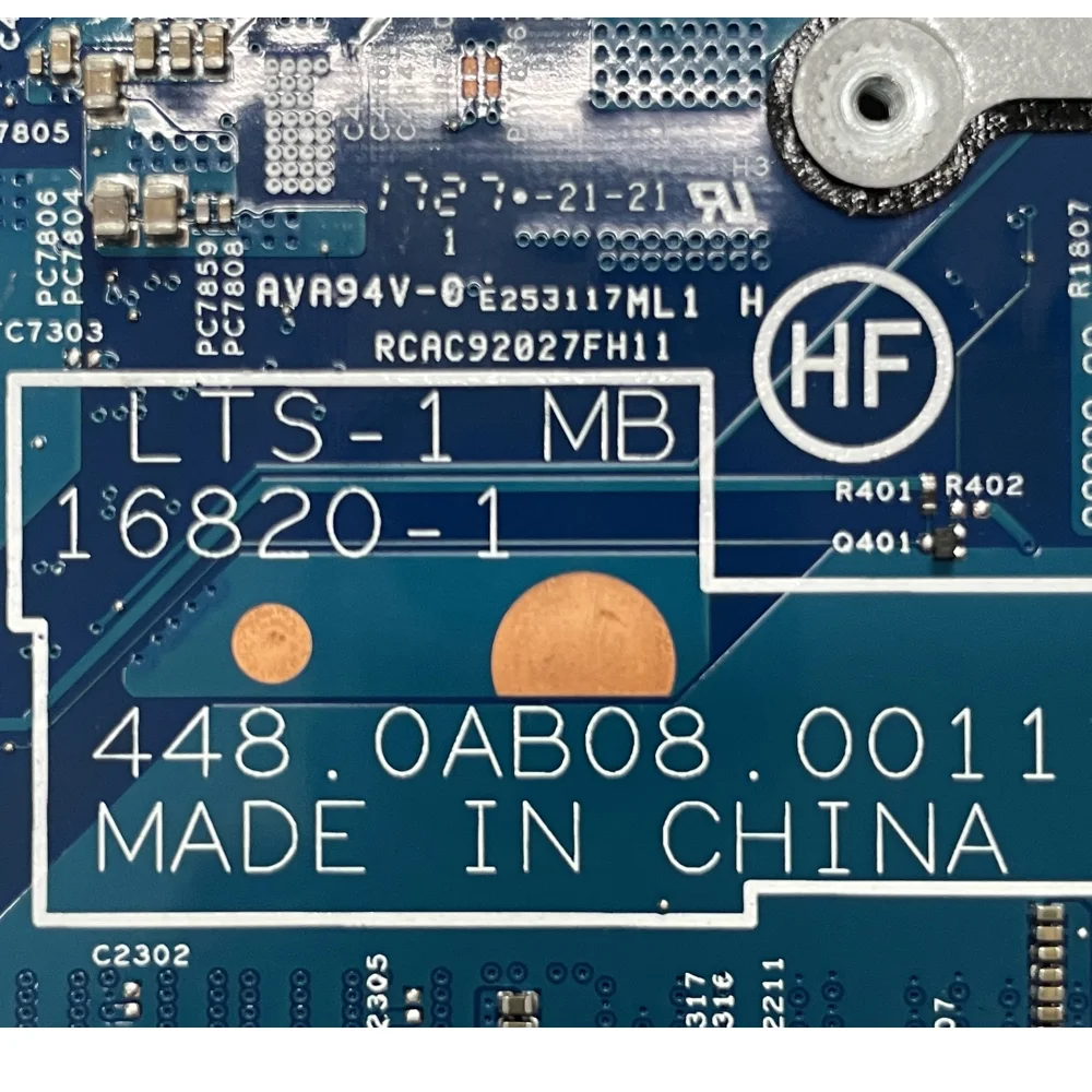 16820-1 For Lenovo ThinkPad T570 Motherboard I7-6600U N16S-GTR-S