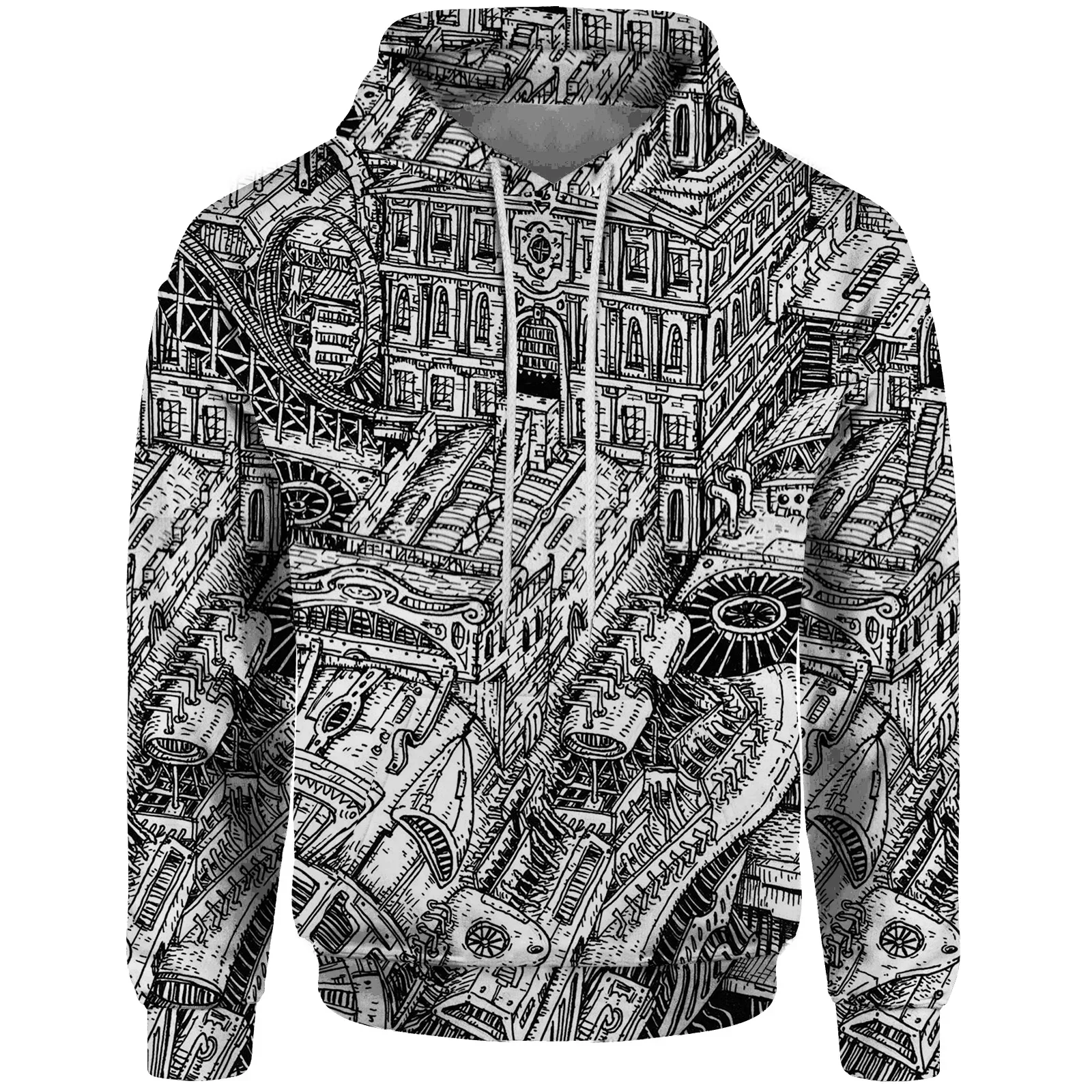 thumbnail image 1 of Sudadera con estampado urbano de moda Ropa para hombre Cómoda Movimiento Ropa para hombre moderna y versátil Sudaderas para hombre, 1 of 4
