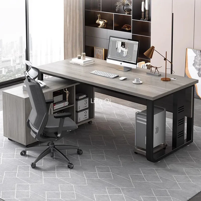 Dark Wood Reception Office Desk Executive Gaming Minimalist Mid Century Computer Desks Study Floor Mesa Escritorio Furniture стол для компьютера arozzi arena gaming desk dark grey