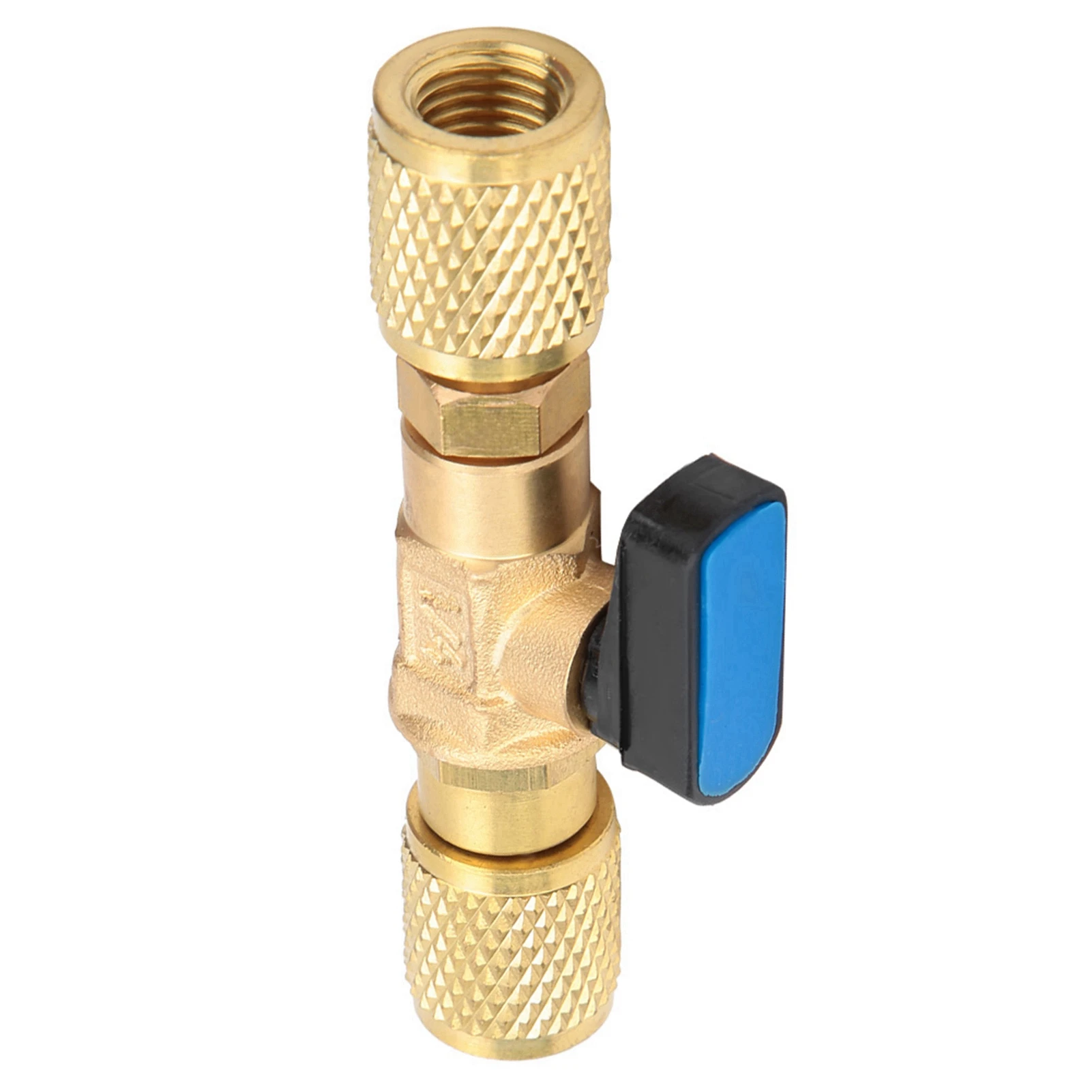 Brass Refrigeration Ball Valve Adapter Refrigerant Ball Valve Connector G1/4'' Refrigerant Adapter G1/4''