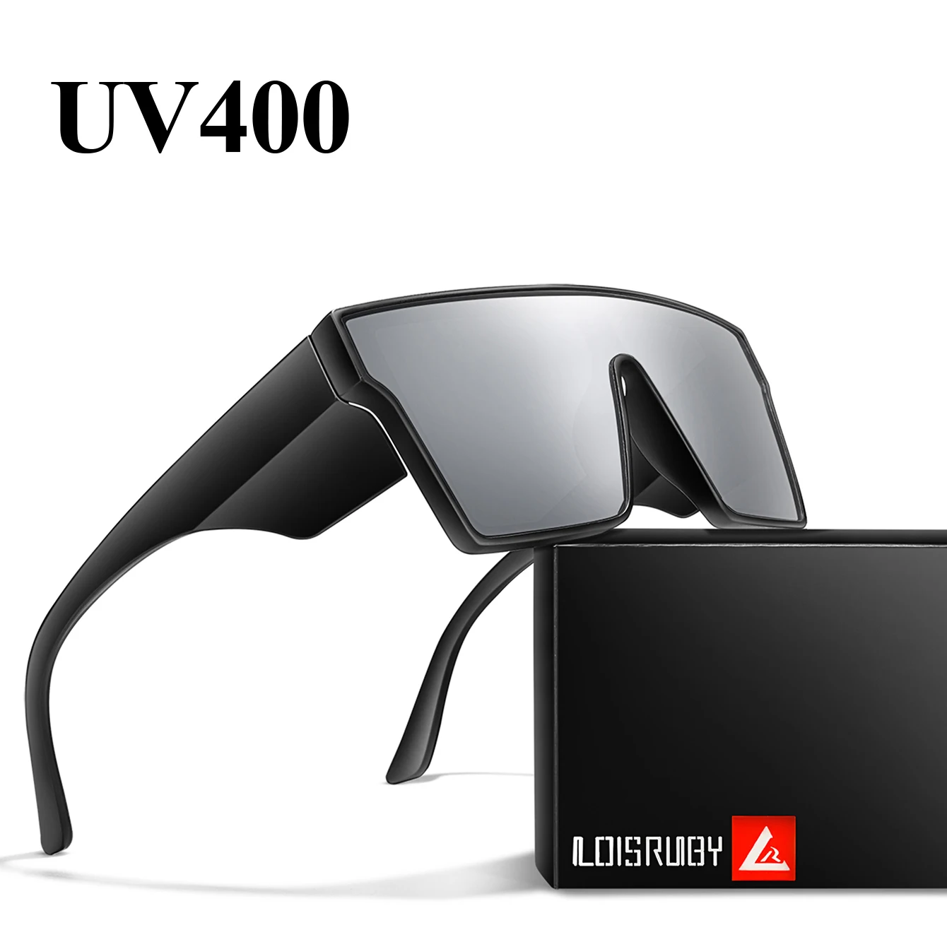 Big Frame Colorful Lens Cycling Sunglasses UV400