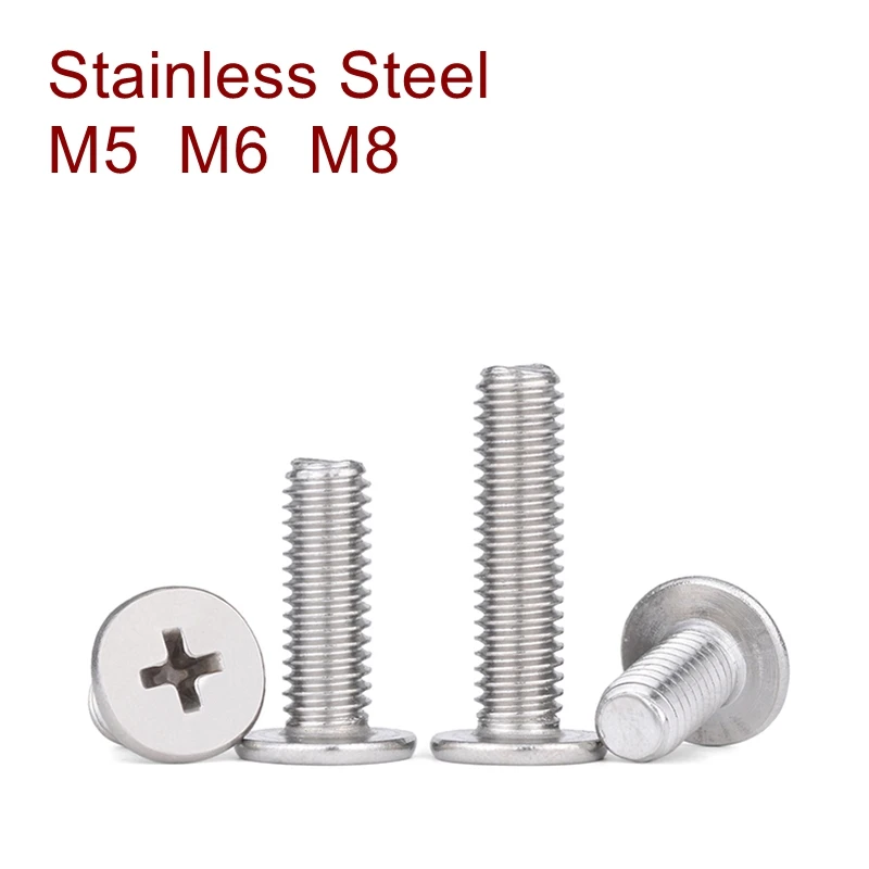 

Stainless Steel CM Flat Phillips thin head Screws M4 M5 M6 M8 SUS304 Electronic screw
