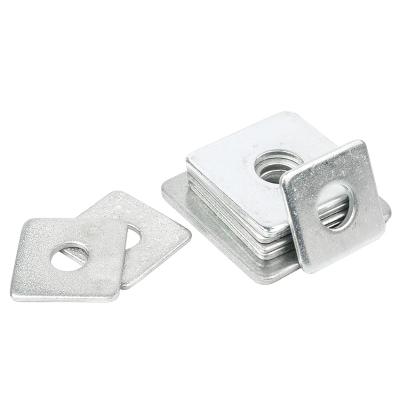 M8 M10 M12 M14 M16 White Zinc Iron Galvanized Square Washer Metal
