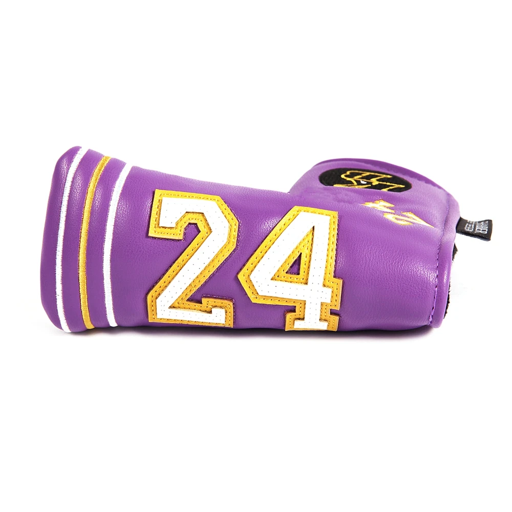 

Purple PU Number 24 Golf Club Headcover Blade Putter Covers