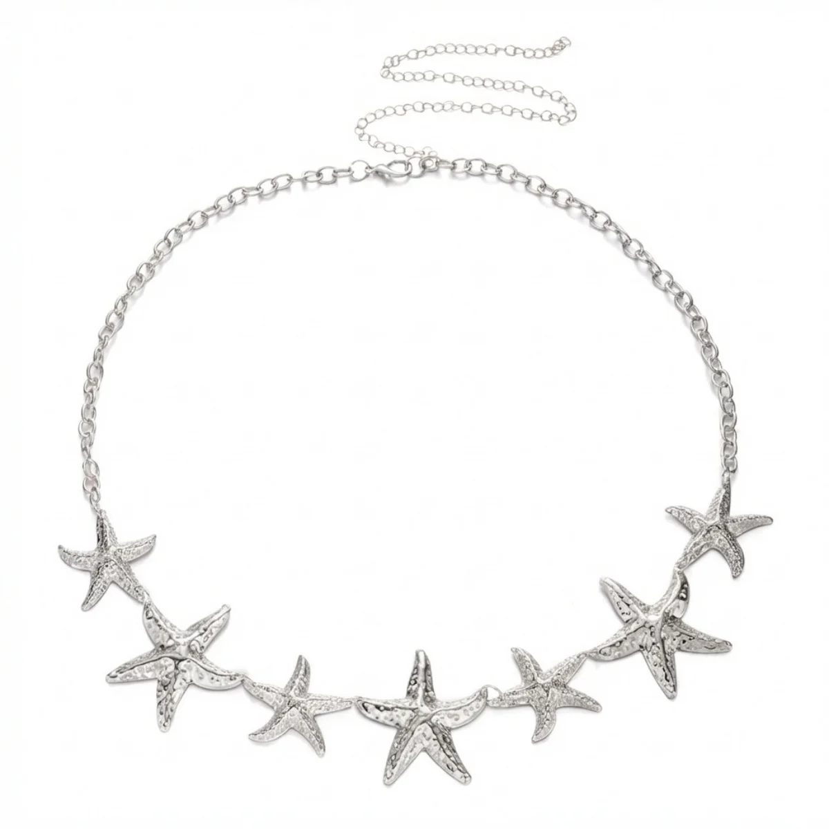 Übertriebene, texturierte Seestern-Taillenkette für Damen und Herren, Sommer, Ozean, Strand, Seestern-Körperkette, Bohemian-Körperschmuck – Detail 14