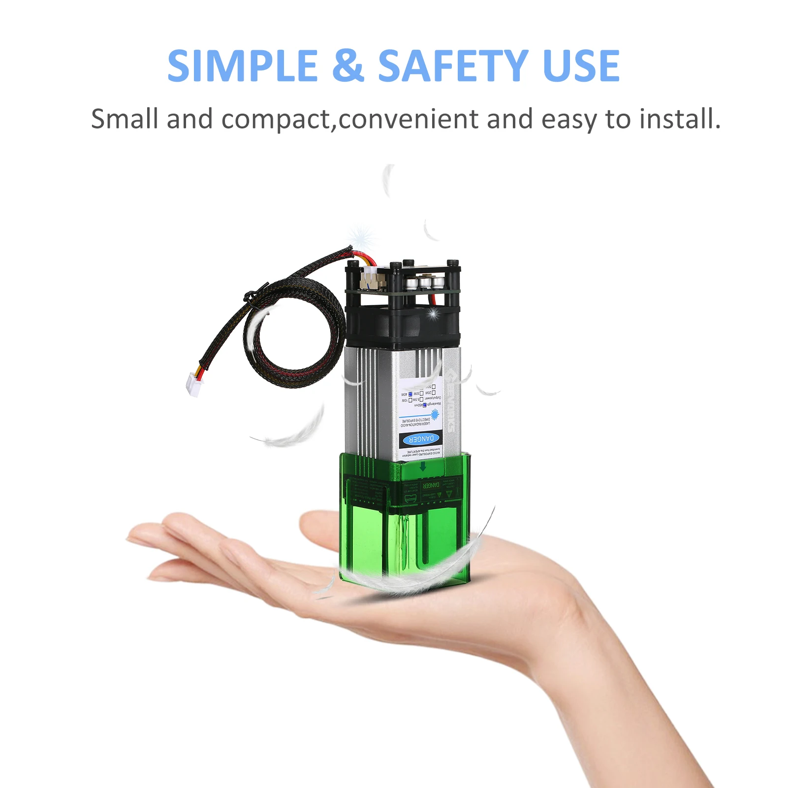 Laser Module Kits Laser Engraver Cutter CNC Router Module for Engraver Wood Cutting 80W 450nm