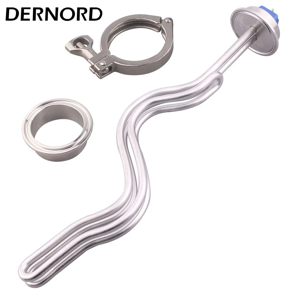240V Heating Element 2 Inches Tri-Clamp Brewing 2.5/3.5/4.5/5.5/6.5KW SUS304 Immersion Water Electrical Heater