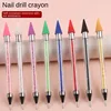 Double Head Nail Art Diamond Embroidery Drill Dot Painting Point Pen With Box Rhinestone Picker Wax Pencil Crystal Handle Tool 1