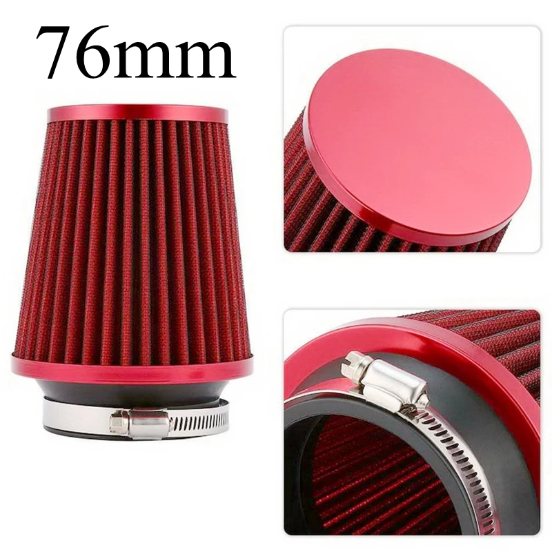 

Car 76mm Air Filter Car Racing Sport Air Filter Breather Filter Cone Air Filter Intake Air Filter 3 inch