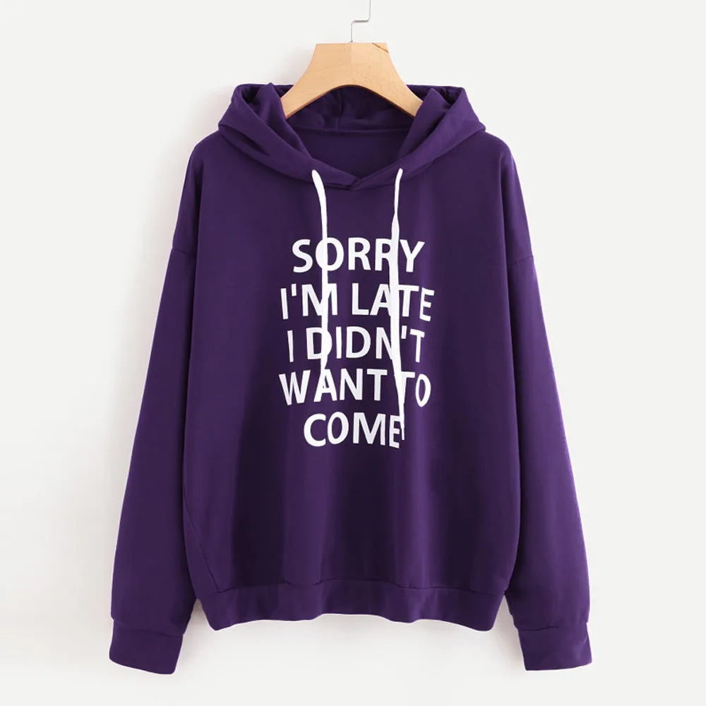 

Women Sweatshirt Graphic O-Neck Letter Pullover Hoodie Tops Hoodie Long Sleeve Women'S Ropa De Mujer Juvenil Vetements Femme