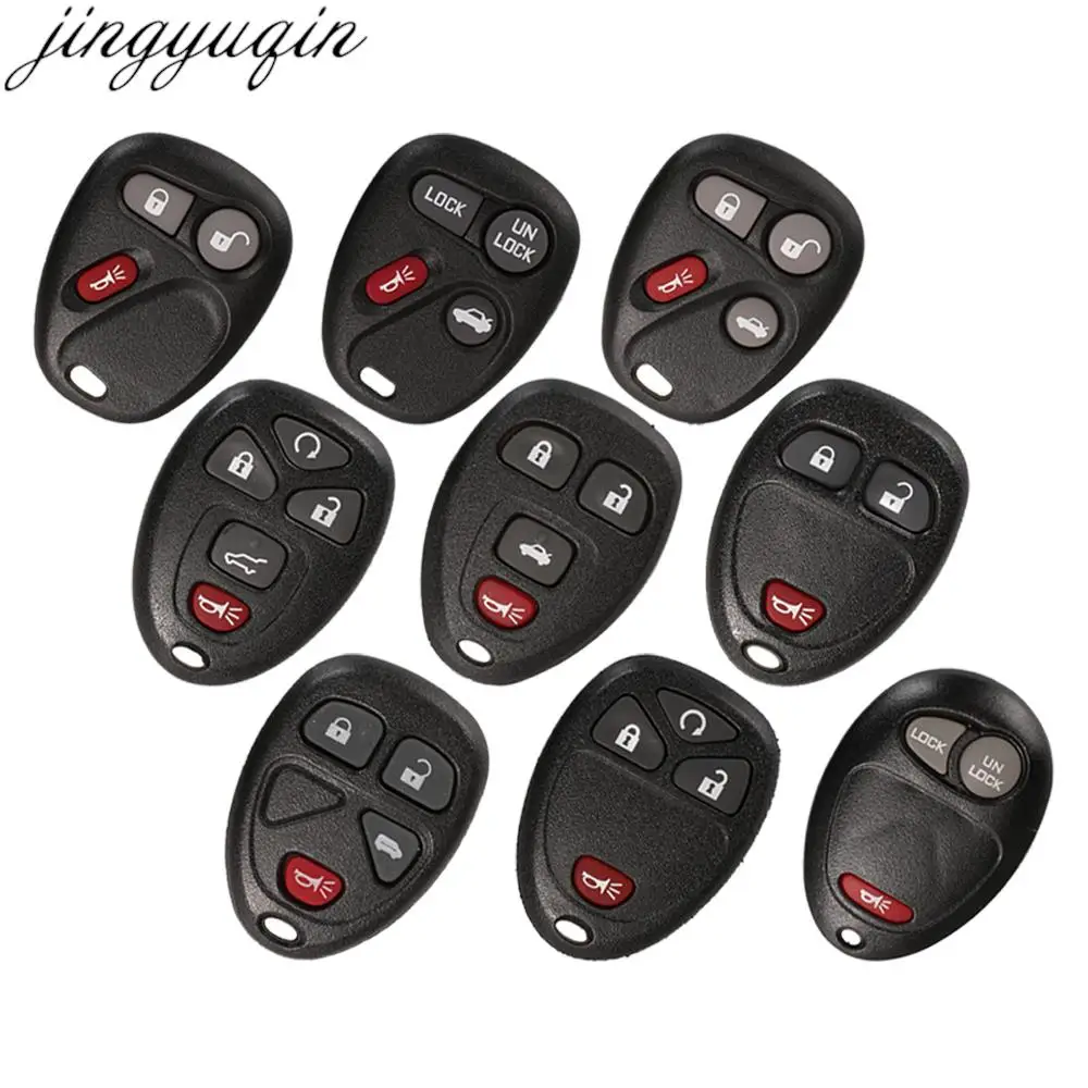 Jingyuqin Remote Car Key Shell Case For Buick Chevrolet Suburban Tahoe TrailBlazer GMC Sierra Yukon Hummer H2 H3 Isuzu Fob