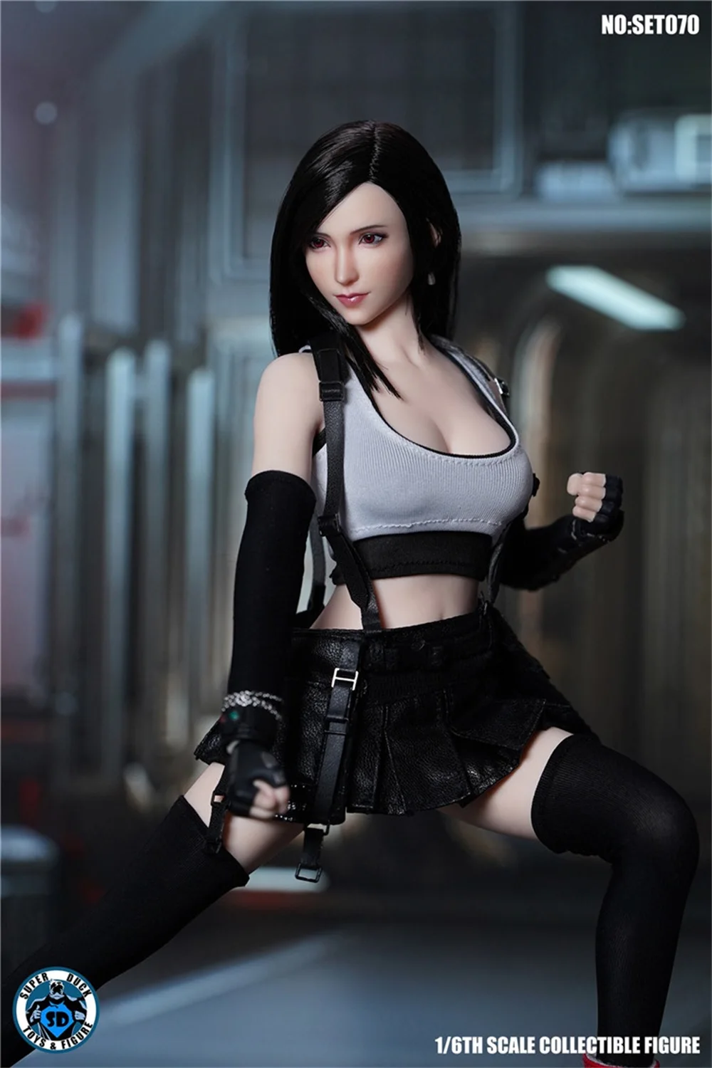 1/6th SUPER DUCK SET070 Fantasy Fighting Goddess Female Head Sculpture With Long Hair For 12 inch Pale Color TBL Phicen Body |
