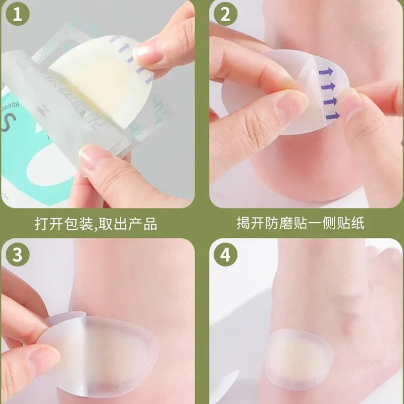 10Pieces Blister Plasters Invisible Hydrocolloid Gel Blister Bandages Cushion Pad Heel Foot Toe Guard Skin
