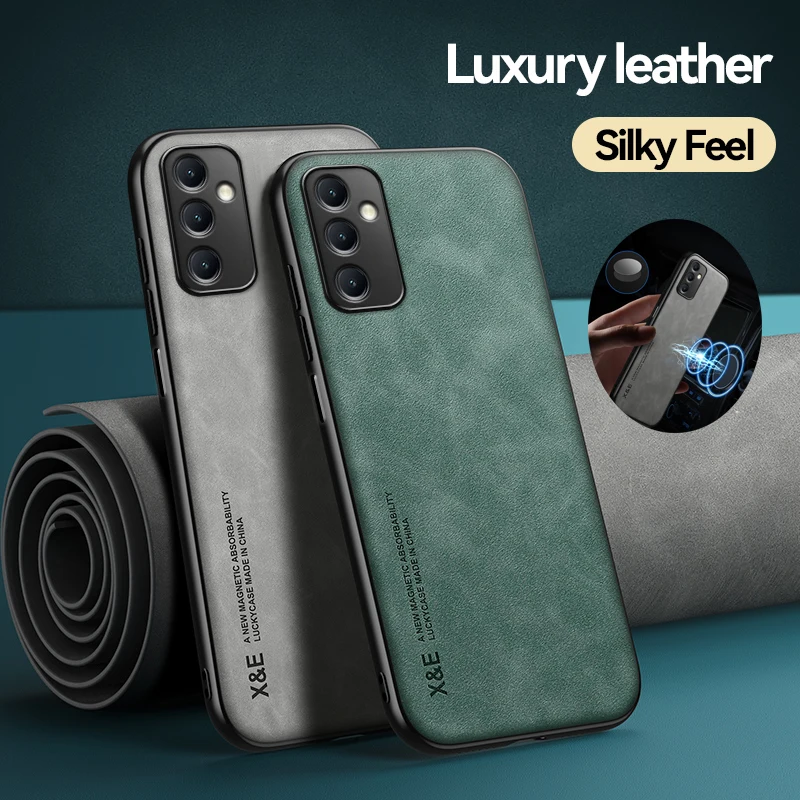 Luxury Leather Case with Metal Plate Support