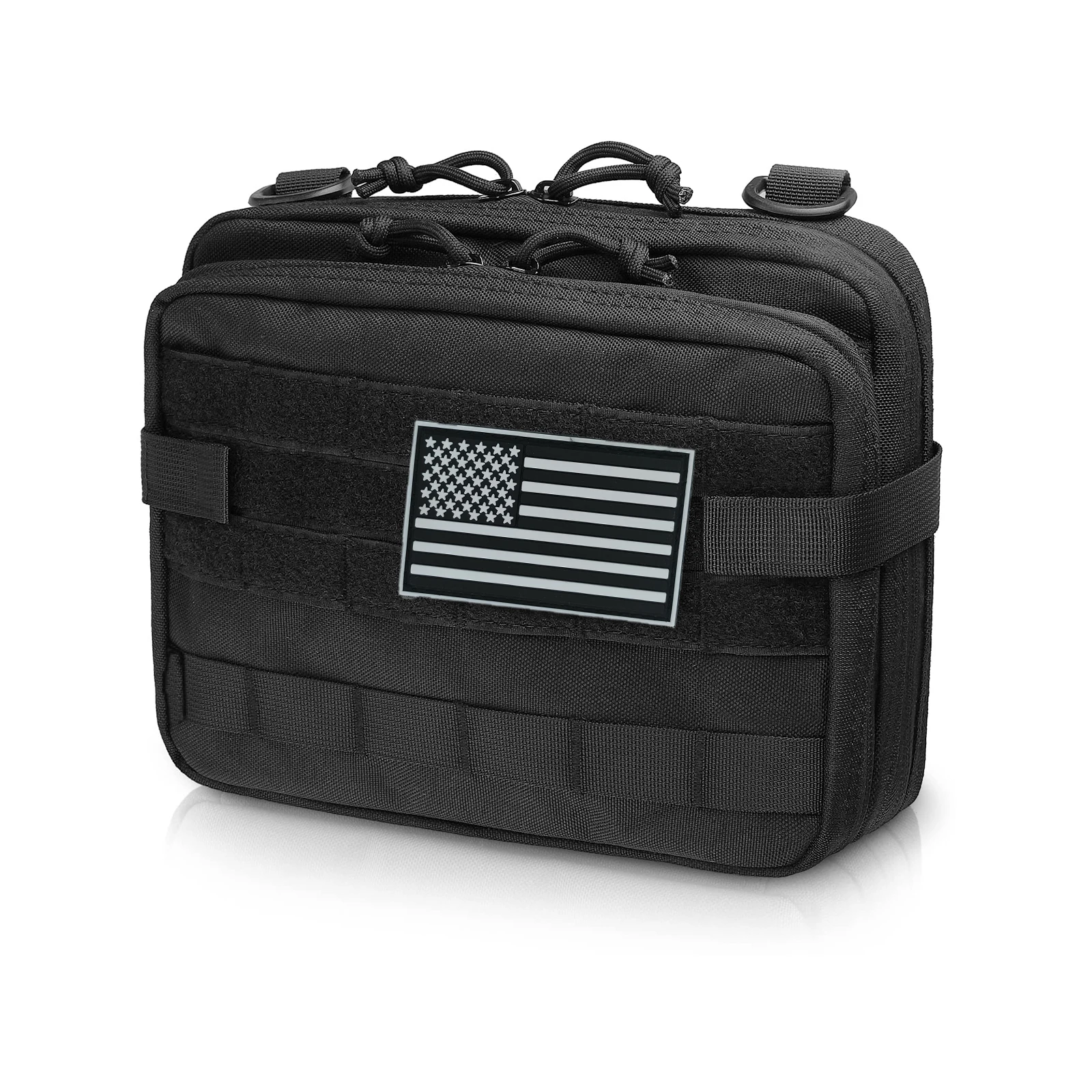 WYNEX Tactical Large Admin Pouch of Double Layer Design, Molle EDC EMT  Utility Pouch with Map