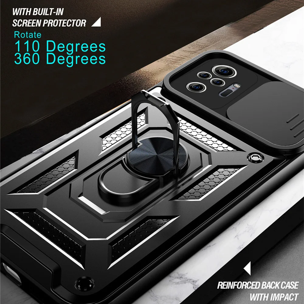 

For Xiaomi Redmi Note 10 10S Pro Max 5G Armor Car Magnetic Ring Kickstand Cover Redmi Note 10 Protection Fashion Shockproof Case