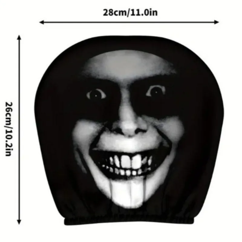 Funny Cartoon Seat Headrest Protectors with Cute Eye Design - Set of 2 Car Interior Accessories