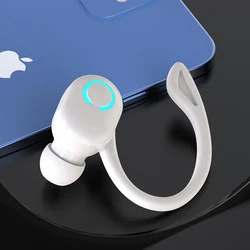 Wireless Sport Earbuds with Microphone - Waterproof Bluetooth 5.2 Handsfree Headphones (White)