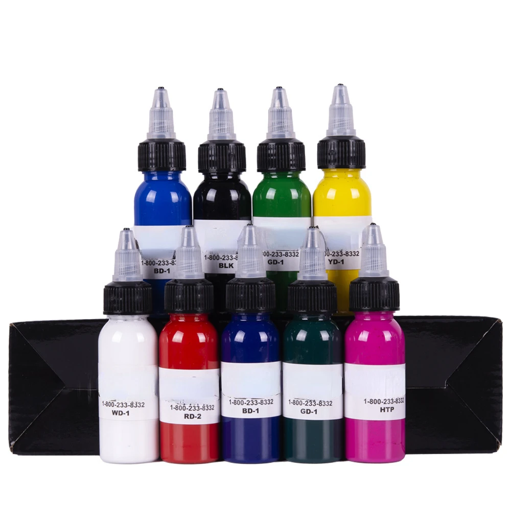 30ml Brand Professional Tattoo Ink Pigment For Body Safe Rave Natural Permanent Makeup Tattoo Machine Supplies
