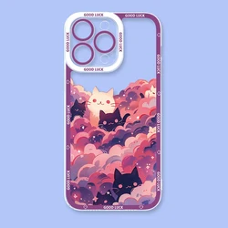 Starry Sky Black Cat Silicone Phone Case - S22 Plus (1)
