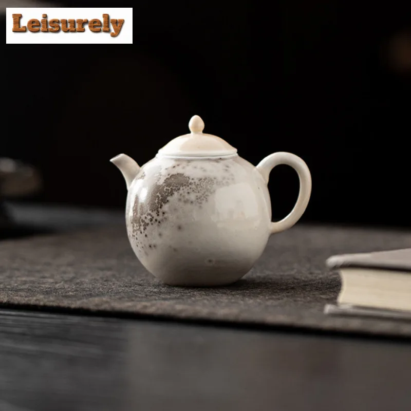 100ML Ink Painting Zhiye Roasting Pomegranate Teapot Retro Tea Infuser Pot Tea Maker Kettle With Ball Hole Cha Supplies Gift