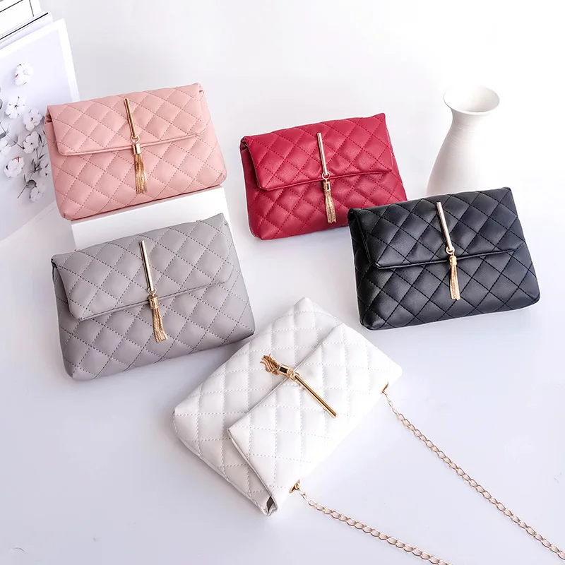 Embroidery Thread Small PU Leather Crossbody Bags for Women Hit Women's  Luxury Branded Trending Chain Shoulder Handbags
