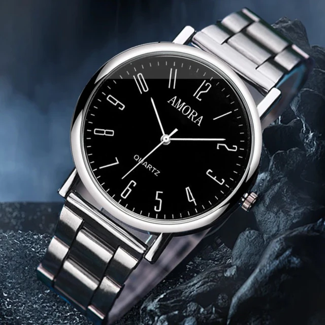 Men Watches Casual Steel Band Male Sports Quartz Watch - Image 2